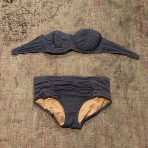 J crew high waisted two piece swimsuit bikini